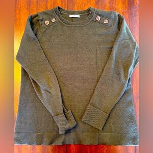 Olive Sweater Size Large Pink Clover